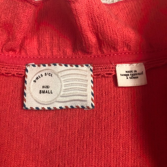 Anthro Postmark textured ruffle peplum top - Picture 3 of 8